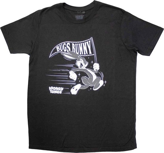 T-shirt pour homme Looney Tunes - Retro Bugs Flag - XL - Zwart