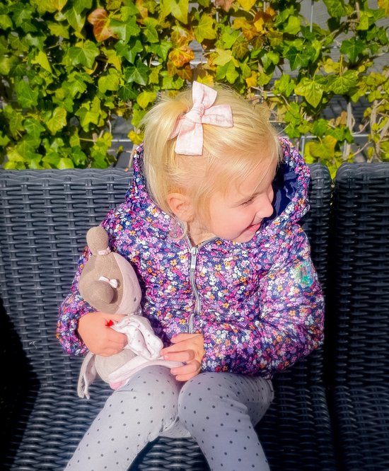 Grands nœuds pour cheveux - 2 pièces - Imprimé pois et rouille