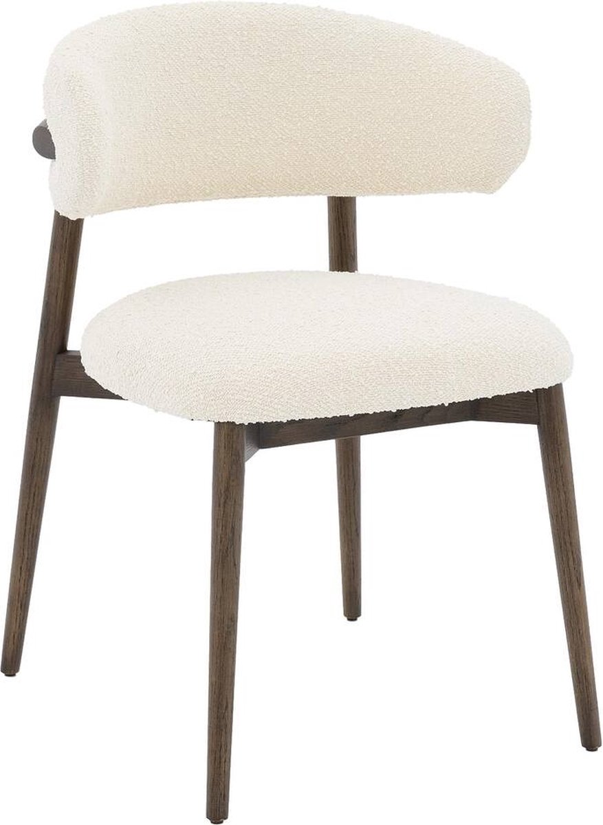 Goossens Eetkamerstoel Diede - Zonder Armleuning - Stof - Beige