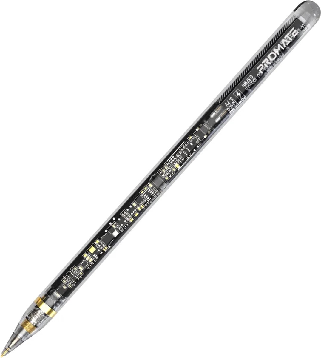 ProMate® TransPen - Draadloze Stylus - Hoogprecisie Actieve Capacitive Pen - Tilt Herkenning - Palm Rejection - Bluetooth v5.0 - Transparant Ontwerp - 8 Uur Werktijd - Magnetisch Opladen - Voor iPads (6e generatie en hoger)