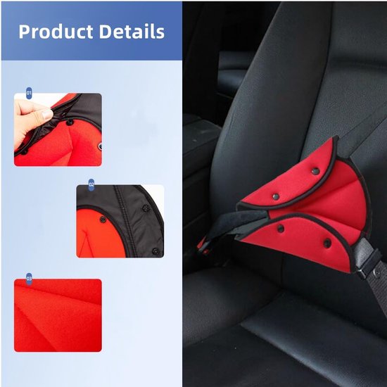 MHwan Coussin de Ceinture de sécurité pour Enfants, 2 pièces, qualité A, Coton PP, Protecteur de Ceinture pour Voiture, Adultes, Coussin de Ceinture de sécurité Amovible et Lavable, kussen Doux pour Protection de la tête et des épaules