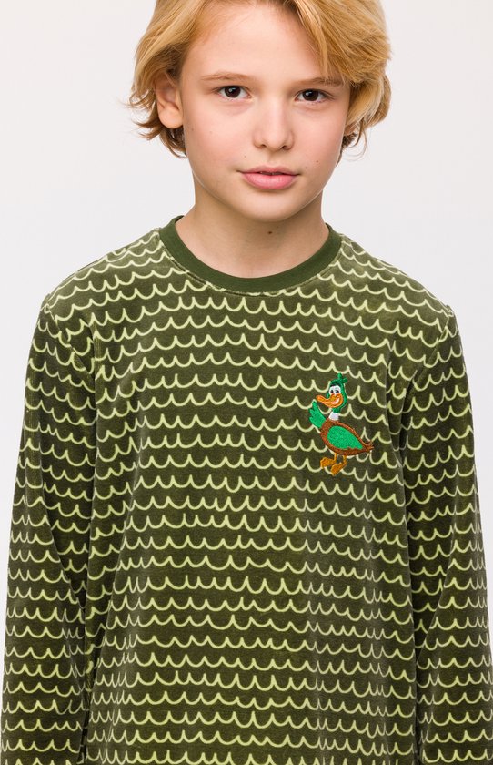 Pyjama mixte Woody - canard - vagues -242-10-PLC- V/947 - taille 140