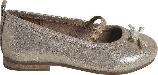 Ballerina's in metallic leer voor meisjes goud
