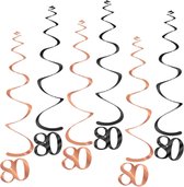 BTH – Slingers – Verjaardag Versiering – Feestversiering - 80 Jaar - Slinger – Decoratie - Feest Artikelen - Rosegoud
