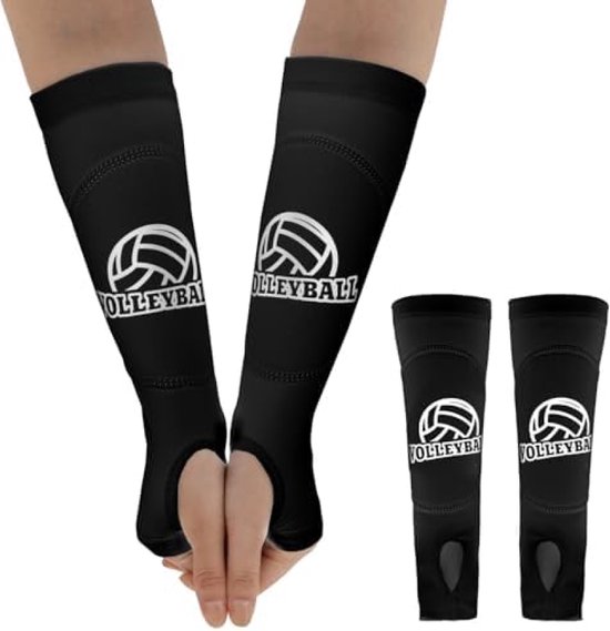 Foto: Volleybal armbeschermers voor jeugd armbeschermers met beschermkussen en duimgat 1 paar onderarmbescherming accessoires voor sport armwarmers trainingsapparaten