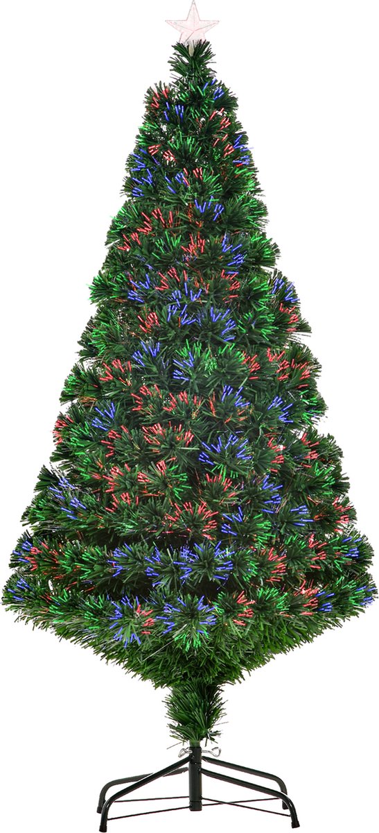 HOMCOM Chirstmas Tree Metall, PVC Ø70 x H150 cm Grün