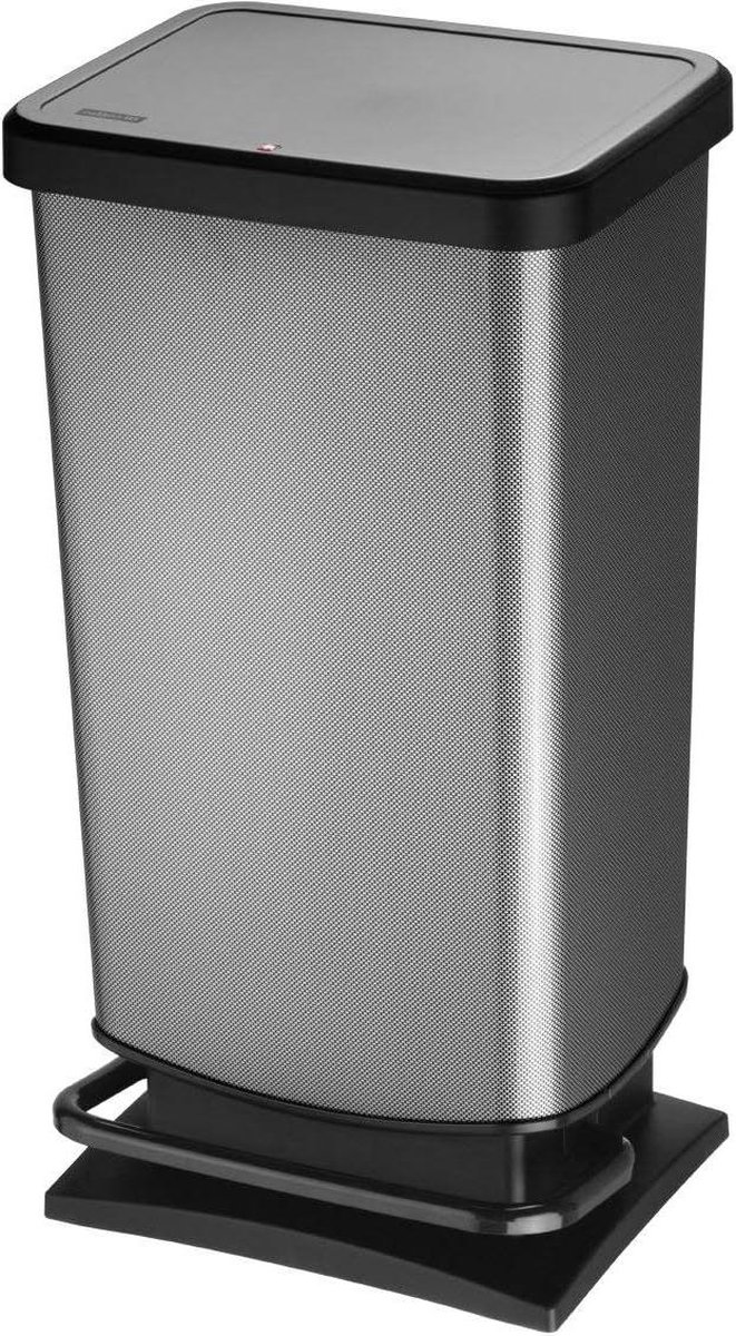 Goedkoopste Vuilnisbak met pedaal en deksel 40L - 353 x 295 x 676 cm - Koolstofmetaal