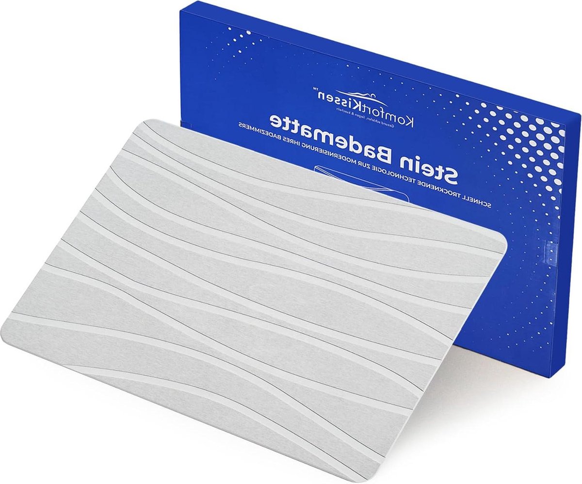 Antislip Douchemat van Kiezelgoer - Natuursteen - Sneldrogend - Super Absorberend - 60 x 39 x 09 cm