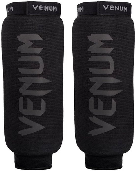 Protèges-tibias Venum Kontact Zwart sur Zwart sans pied - S