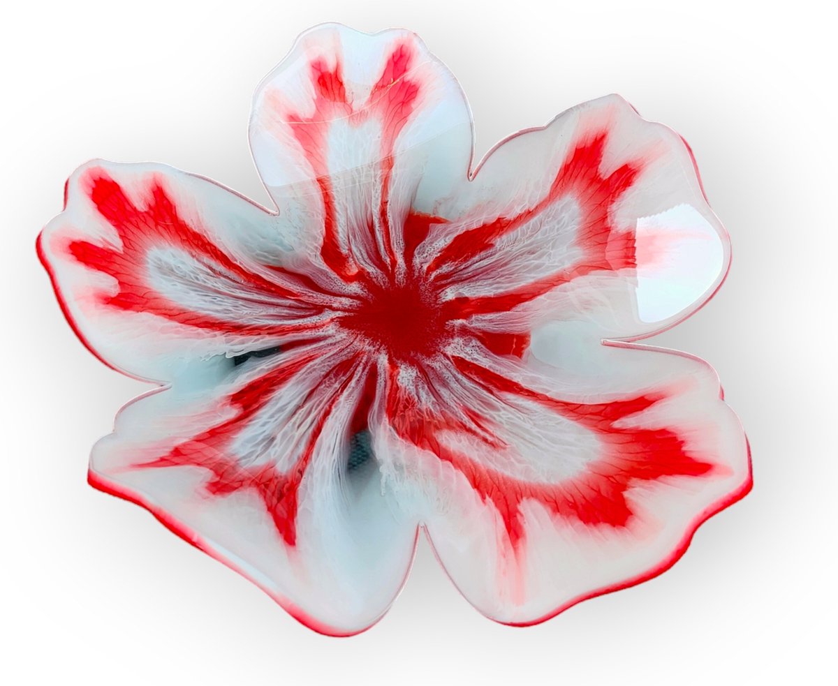 Resin Art JR: Unieke Handgemaakte Hibiscus Schaal Hamabo