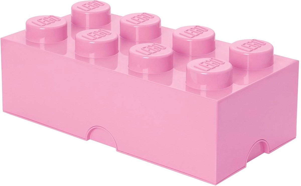 LEGO Brick 8 Opbergbox - 12L - Kunststof – Licht Roze