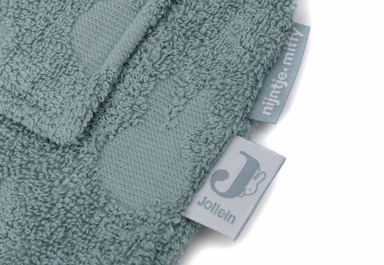 Jollein x Nijntje - Baby Badjas Badstof 3-4 Jaar - Badjas Kinderen met Capuchon - Miffy Jacquard Sea Green van Jollein — afbeelding 4