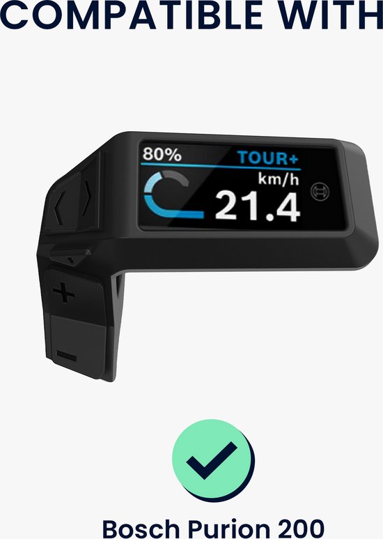 kwmobile elektrische fiets displaycover geschikt voor BoschPurion 200 cover - Display en randen beschermhoesje voor gps in transparant van Merkloos — afbeelding 2