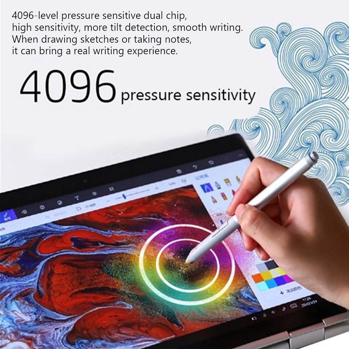 Stylet Actif 4096 Niveaux De Pression 2 Boutons Personnalisables Pour Elitebook X360 1030 G3 G4