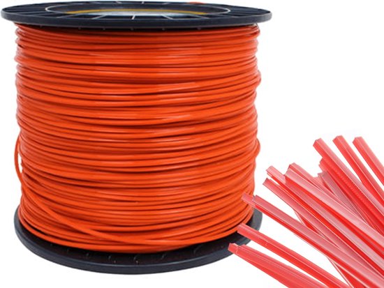 MOZY® - Trimmerdraad - Ster - Oranje - 2.4 mm - 100 meter - Extra Stevig - Bosmaaierdraad - Trimdraad - Kantenmaaier - Maaidraad - Grastrimmerdraad - Snijdraad van MOZY — afbeelding 3