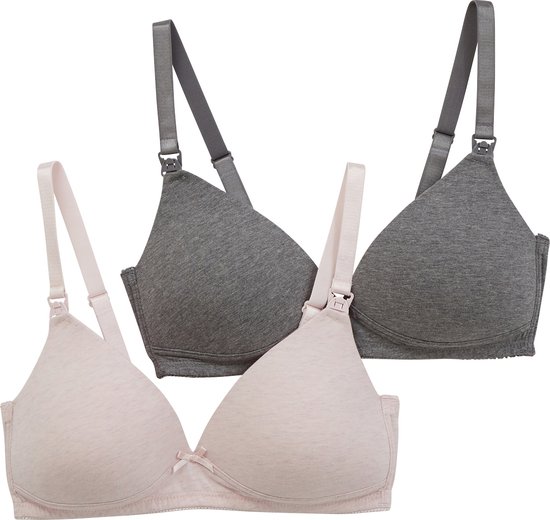 Vertbaudet 2 soutiens-gorge grossesse et allaitement rembourré en coton stretch
