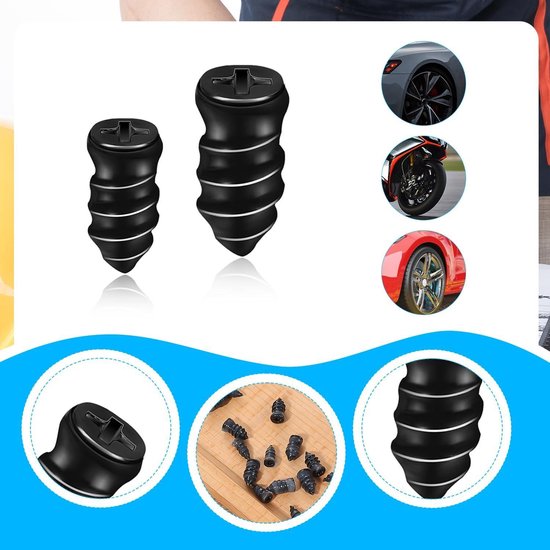 AMiO Vulkanisatie Koppelstukken Voor Snelle Bandenreparatie Rubber Schroef Set 10