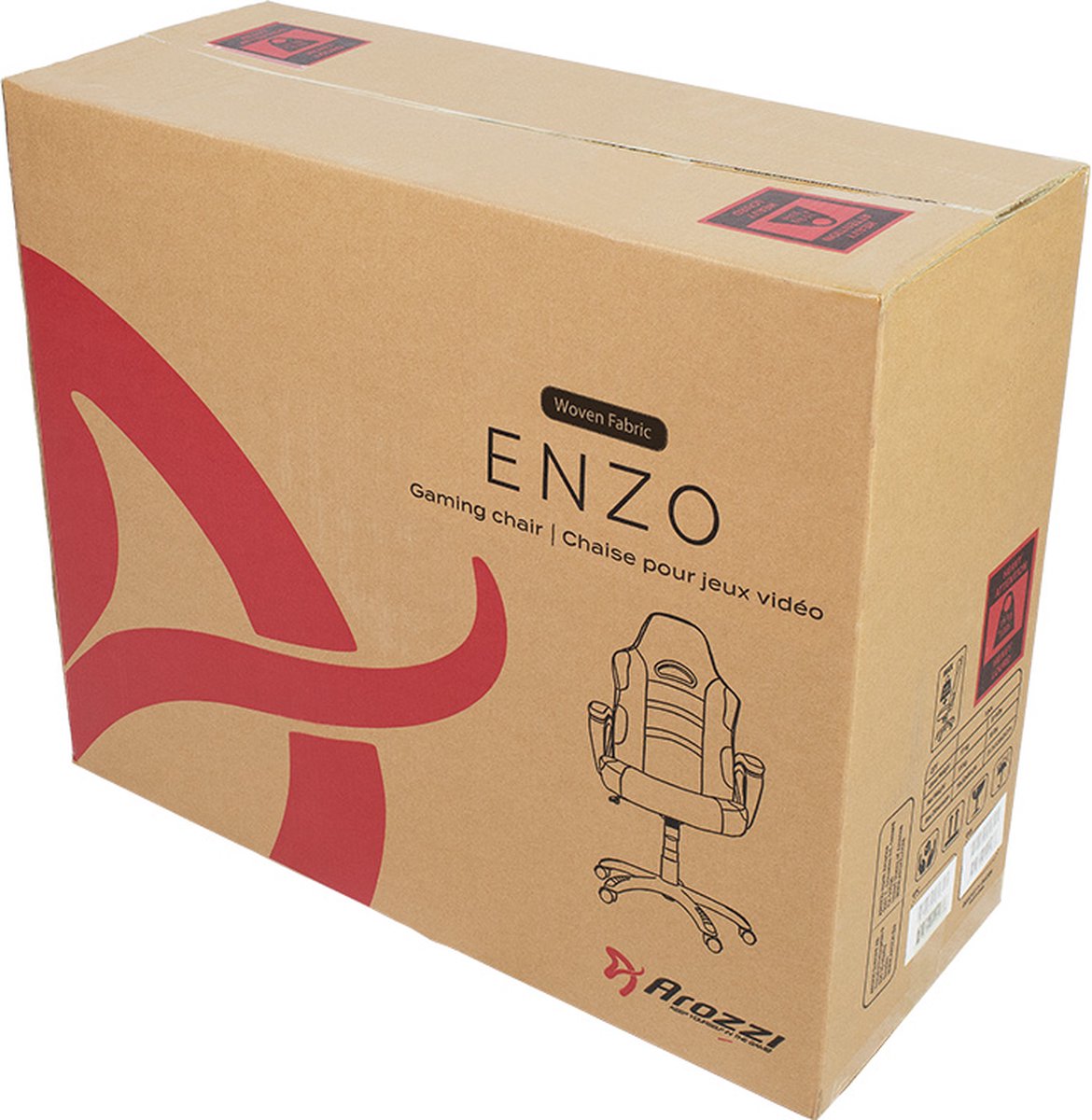 Arozzi Gaming stoel Enzo zwart./grijs - Woven Fabric Grey Logo