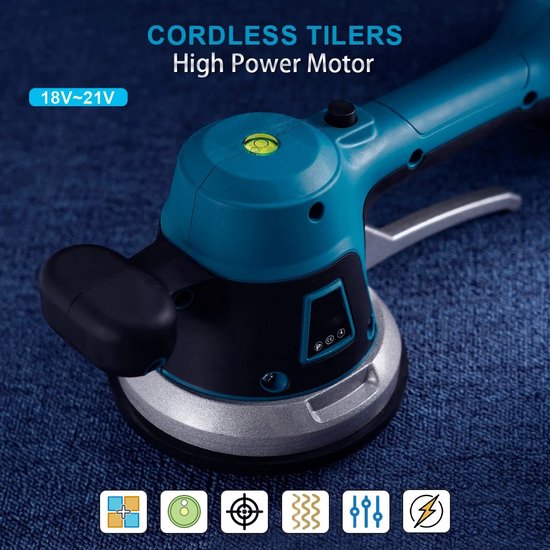 Porte-carreaux professionnel Eszenzics™ - Fonction vibration - 6 modes - Poignée ergonomique - Moteur haute puissance - 18-20 V - Sans fil avec batterie