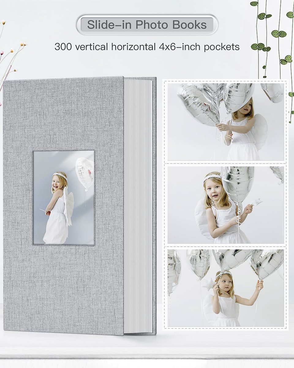 Fotoalbum mit Hüllen für 4x6 10x15cm Fotos - Leinenalben