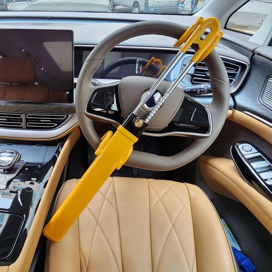 Antivol de guidon de voiture avec couvercle de protection en silicone - Protection antivol des griffes de direction antivol de volant de voiture avec marque de qualité