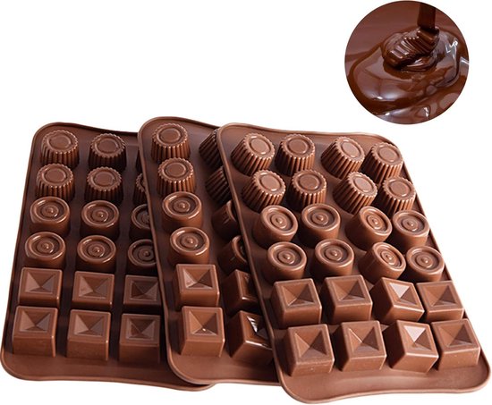 Siliconen Chocoladevorm - Voor Doe-Het-Zelf Chocolade - 1 stuk - Roze