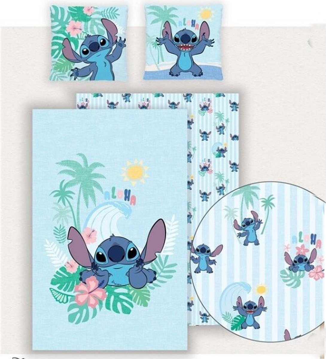 Stitch Dekbedovertrek Aloha 140 x 200 cm - polykatoen