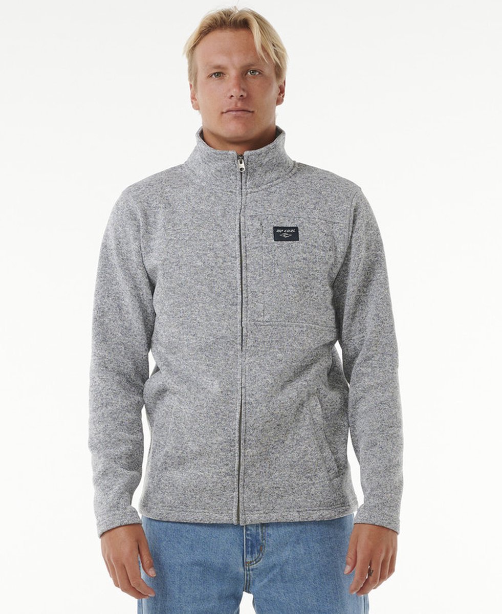 Crescent Zip Thru Marle Grijs
