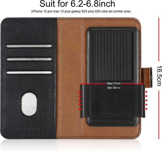 Coque pour Samsung Galaxy A32 5G en NOIR avec fente pour carte, housse de protection à 360 degrés en cuir PU pour téléphone portable.