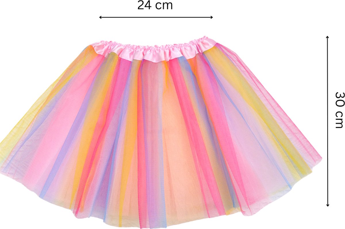 Joya Kids® Regenboog tutu met Vleugels en Staf | Tover fee Verkleedset voor Meisjes | Tutu verkleedkleding | Prinsessencape | Cape Set | Unicorn | Meisje Verkleedset | Carnvalskleding Halloween Meisjes | Met Staf, Vleugels en Tutu | Metallic Roze — afbeelding 12
