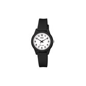 Q&Q VS13J001Y - Horloge - Sport - Analoog - Dames - Vrouwen - Plastic band - Rond - Cijfers - Kunststof - Zwart - Wit - 10 ATM