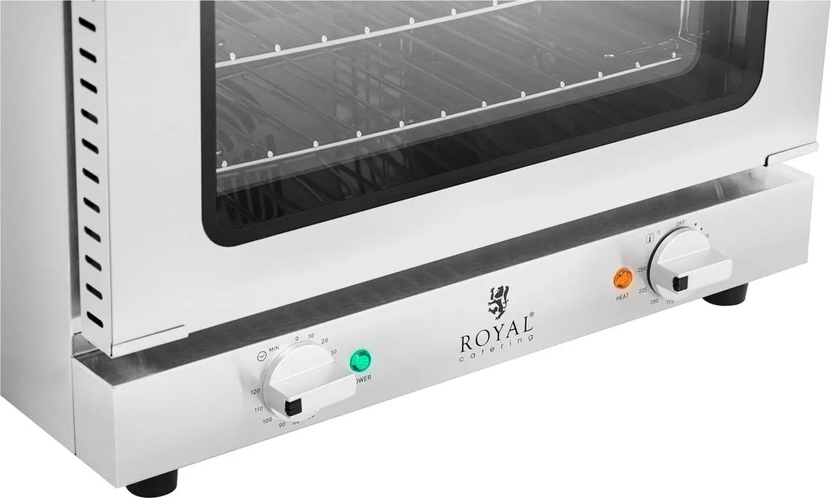 Aanrecht Heteluchtoven - 2.150 W - incl. 3 rekken - Royal Catering – foto 6