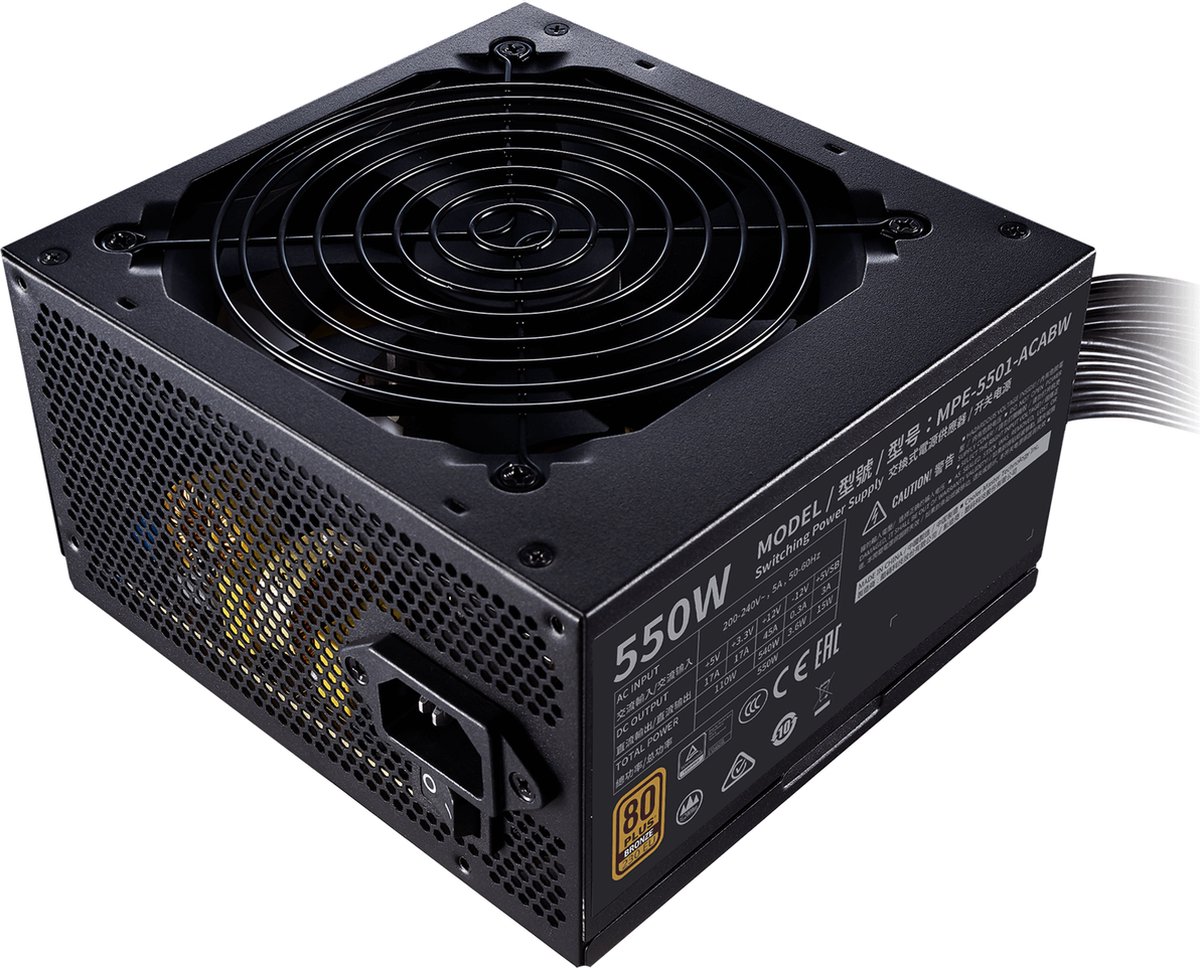 Cooler Master Mwe 550 Bronze 230V V2 Power Supply voeding - afbeelding 8