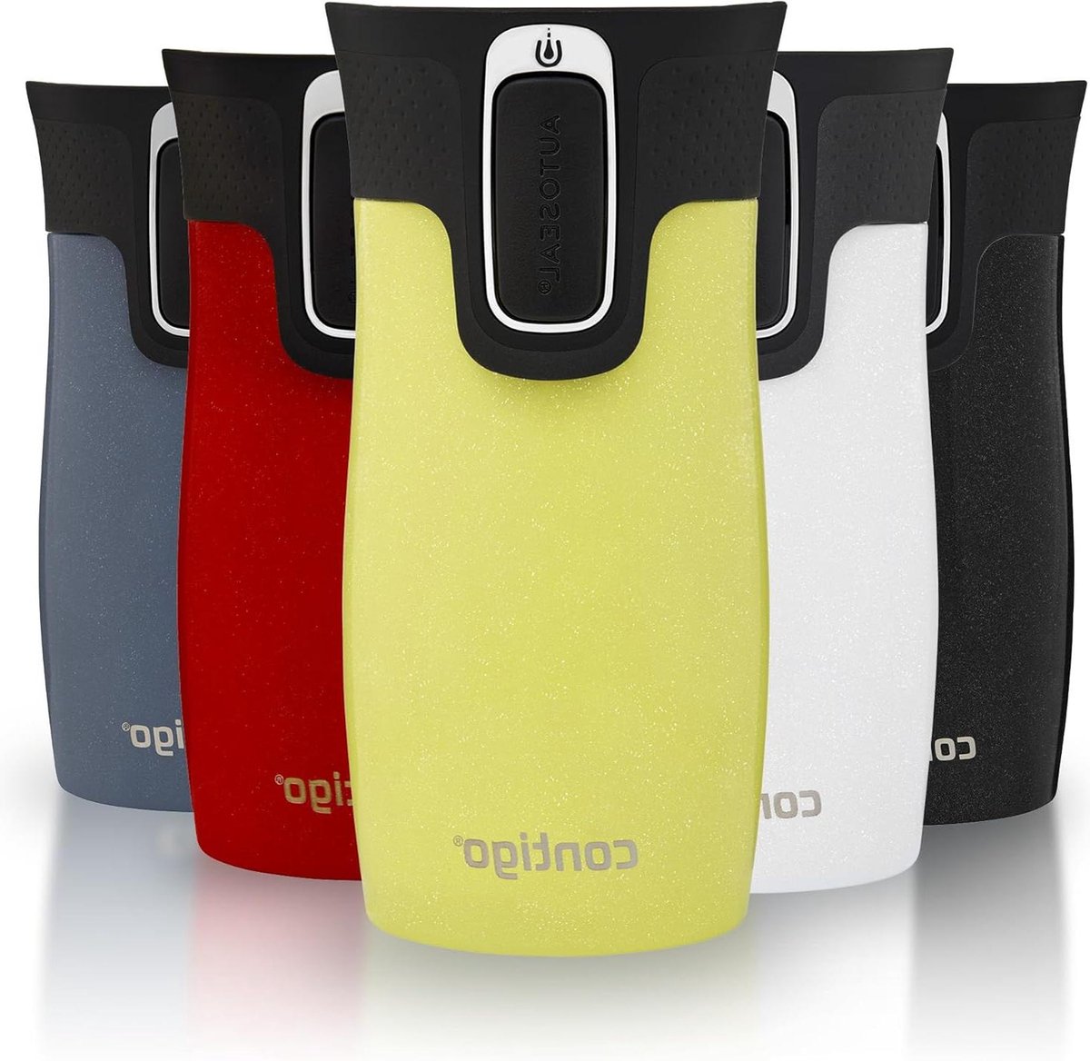 Mini Autoseal Thermosbeker Roestvrijstalen Isoleerbeker Koffiebeker to-go BPA-vrij Lekvrije Beker to-go 300 ml Houdt tot 6 uur warm Easy-Clean-deksel