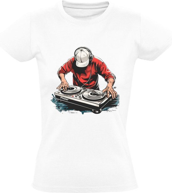 T-shirt DJ Femme - musique - party - festival - célébration - spinning - mixeur - son