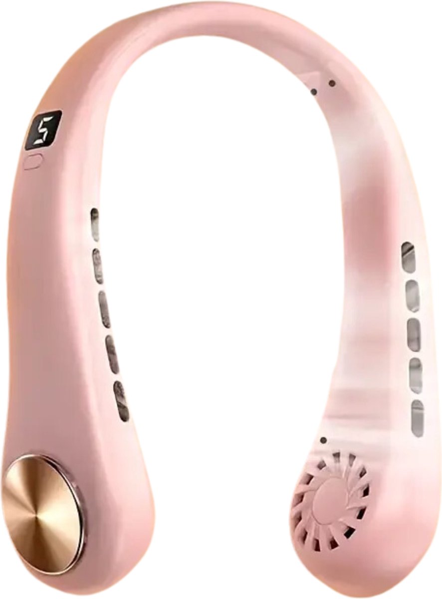 Bovista Nekventilator - Draagbare Gezichtsventilator - Neck Fan - Met Koeling - Hals - Hoofd - Roze - Nek