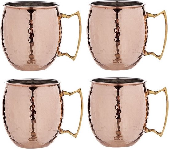 Moscow Mule Beker gehamerd koper 8x10 cm - Kookwinkel Kitchen&More