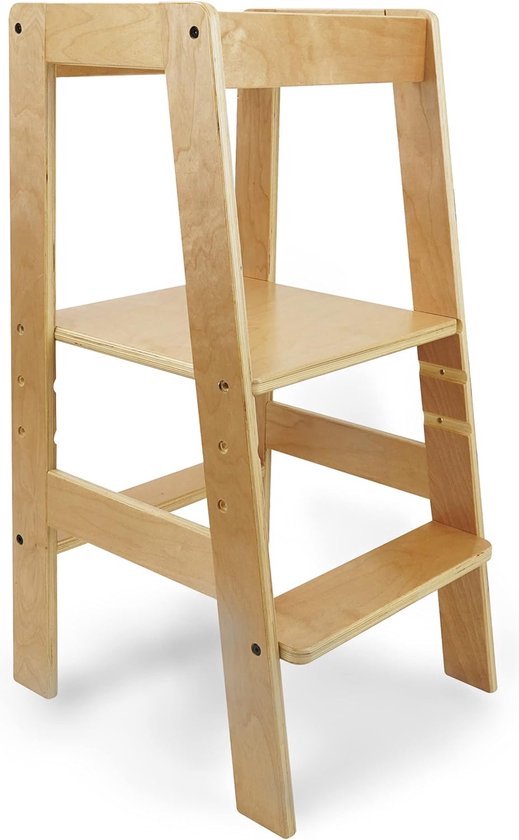 Set van 2 Leertorens Keukenhulp - Opvouwbaar - Naturel Chef - Bundel