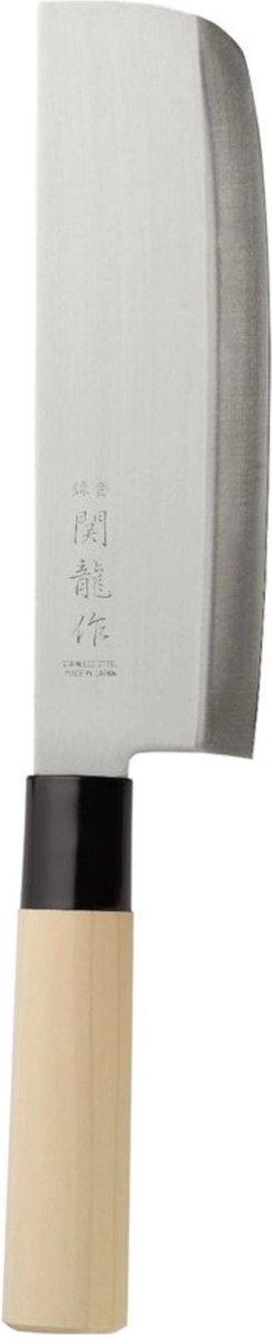 HENDI Japans Nakiri mes – Traditioneel design – Populieren handgreep – 290 mm – Zwart