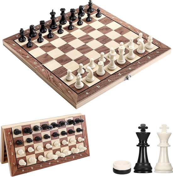Magnetisch Schaakspel Draagbaar - 24 Magnetische Stenen Reis Schaakspel Voor Familie En Reizen