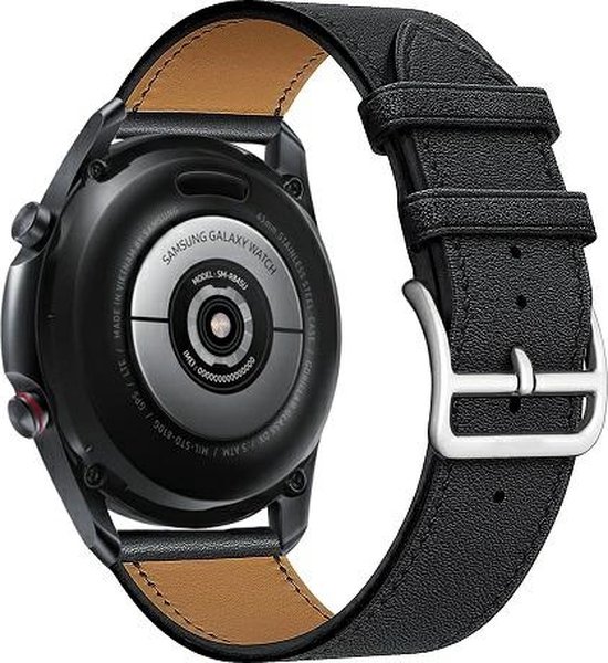 Beline Horlogeband 22mm Hermes Leer zwart/zwart doosje