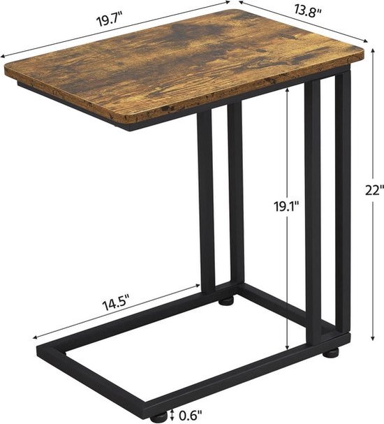 Industriële Consoletafel met Legplank - Zwarte Metalen Bijzettafel voor
