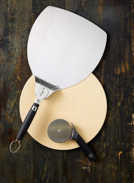 Weber Pizza Spatula | Compact Spatula For Moving Pizza | Non-slip Handle | Heat Resistant & Durable - Silver (6691