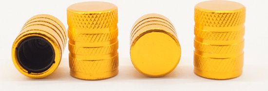 Schrader (auto) ventiel - Goud aluminium - kunststof kern - grip