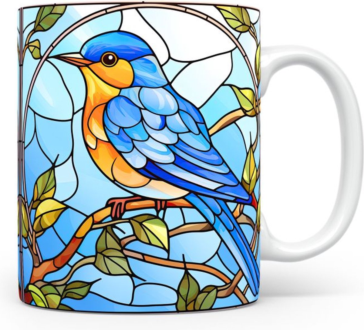 Mok met Oostelijke blauwe vogel