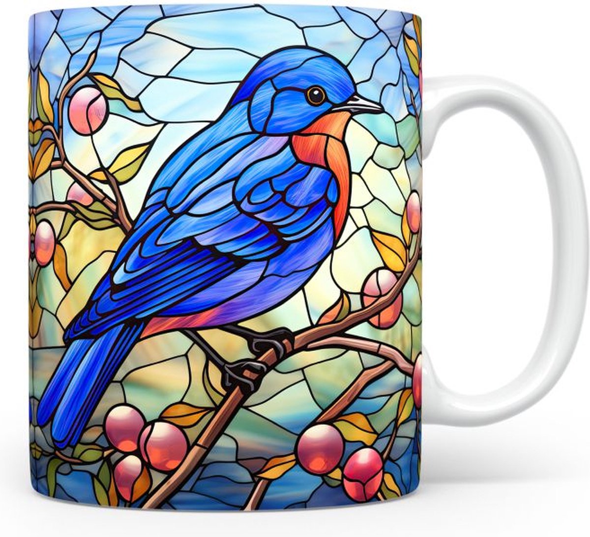 Mok met Oostelijke blauwe vogel