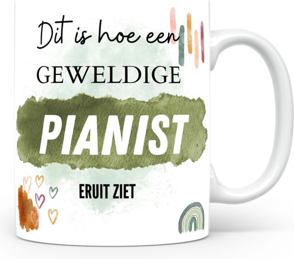 Mok bedrukken met beroep Pianist
