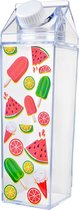 Clayre & Eef Gourde 500 ml Glaces en Plastique Transparent