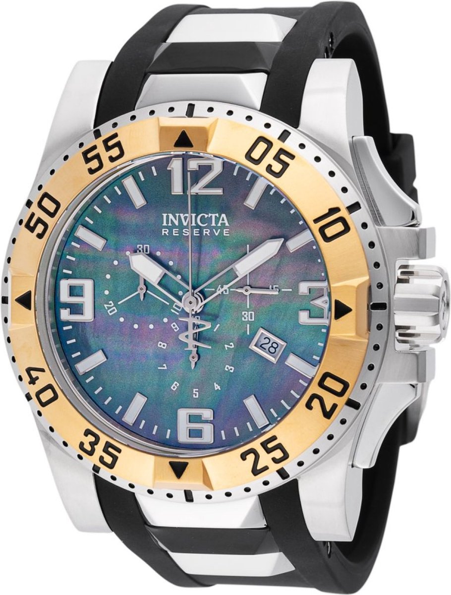 Invicta Excursion 46485 Heren Horloge - Waterdicht - Analoog - Quartz Uurwerk - Roestvrij Staal met parelmoeren Wijzerplaat - 50mm
