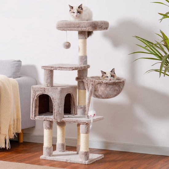 Jemaison® Krabpaal voor katten - Krabpaal met hangmat - Kan in de wasmachine